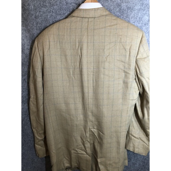 Hickey Freeman Tan Blazer with Blue Accents - Picture 4 of 6